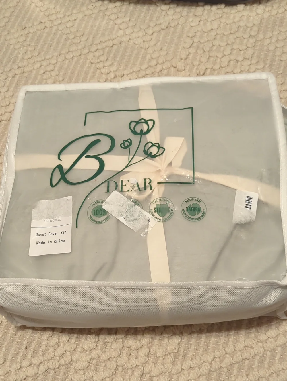 3 Pieces Sage Green Duvet Cover Set Super King Size 108'' W x 98'' L, 100% Washe